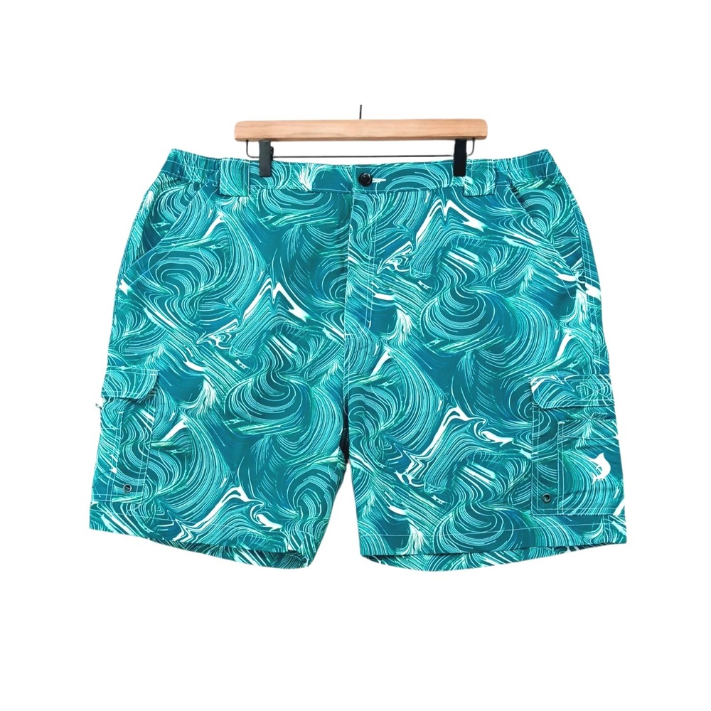 Reel Legends Shorts Mens 2XL Green Fishing Utility Pockets Performance NEW